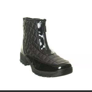 Sporto Quinn quilted winter boots zipper 7 black waterprpof